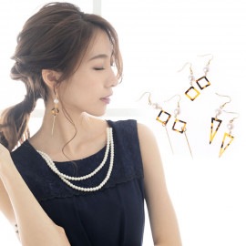 べっ甲とパールのゆらゆらピアス イヤリング