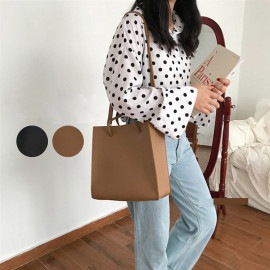 シンプル 大容量 ショルダーバッグ