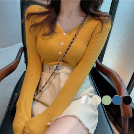 Ｖネック 薄手ニットカーディガン