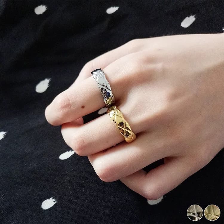 レトロ スカラップ フリーサイズ リング