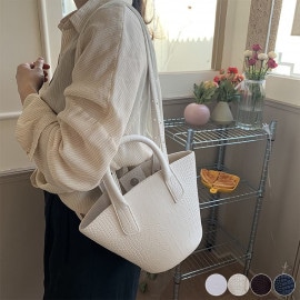 レトロ クロコダイル柄 バケツバッグ