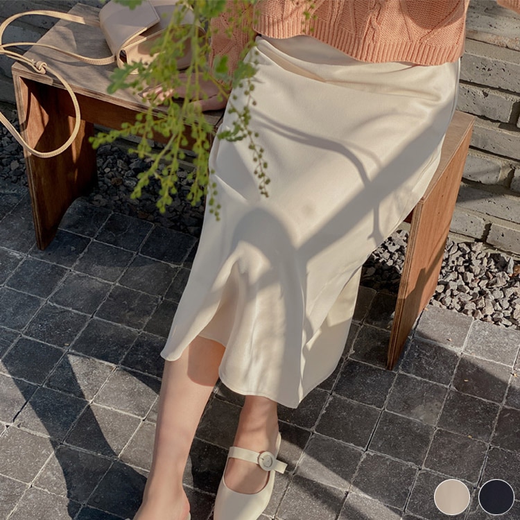 フェミニン Aライン 膝丈スカート