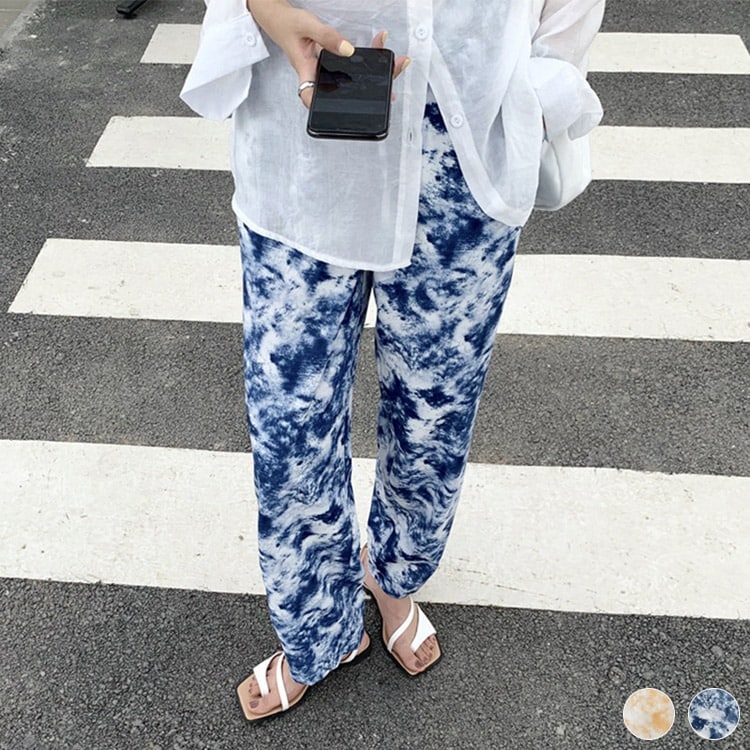 タイダイ ストレッチ ロングパンツ