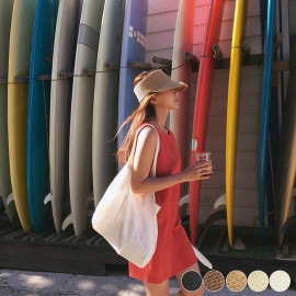 おおきめつばがかわいい ストロー編み サンバイザー