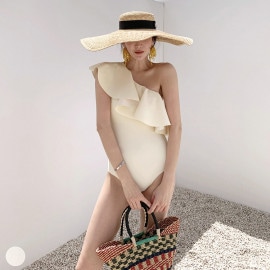 ビックフリル ワンショルダー ワンピース 水着|水着|スポーツウエア