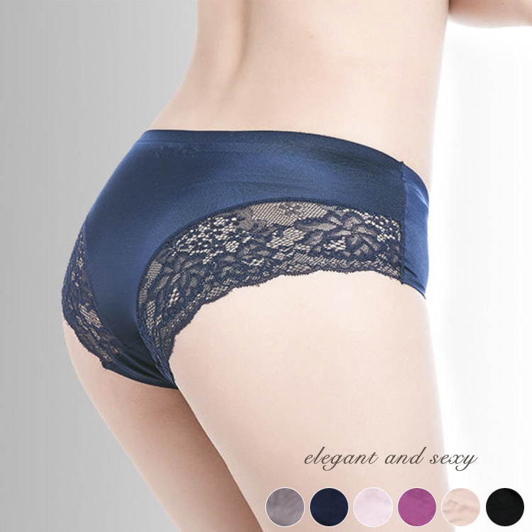 M-3L ひびきにくい レース切り替え レディースショーツ