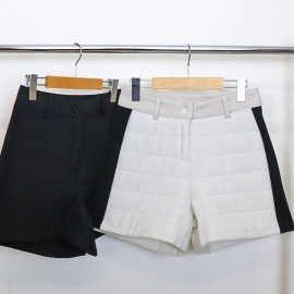 韓国ゴルフウェア パディング バイカラー ショートパンツ