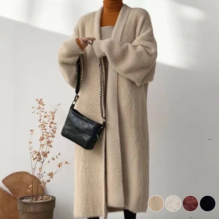 ゆったり ドルマンスリーブ フェイクファー