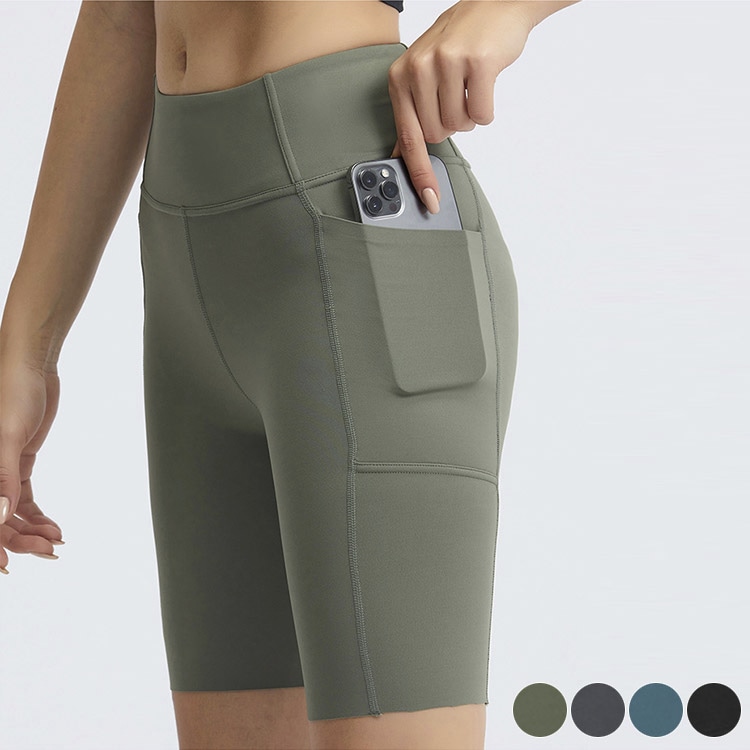 サイド ポケット付き ショート丈 レギンス