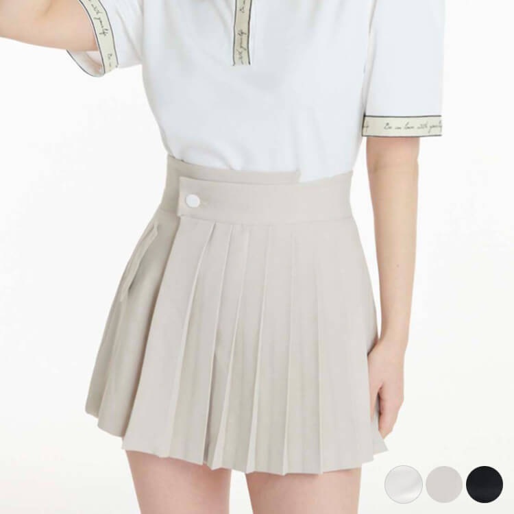 韓国ゴルフウェア Ａライン プリーツ キュロットスカート