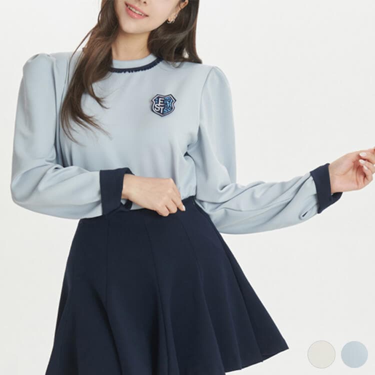 韓国ゴルフウェア パフスリーブ フェミニン トップス