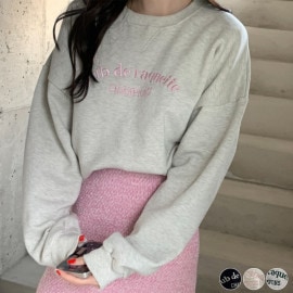 胸元刺繍 裏起毛 プルオーバー スウェット トレーナー