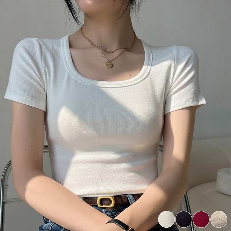 エレガントフィット ストレッチ 半袖 Tシャツ