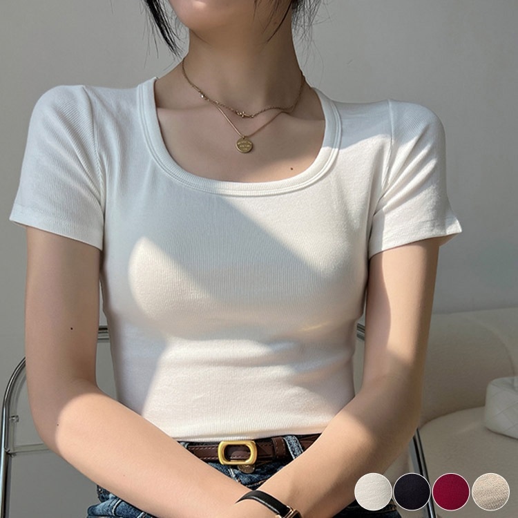 エレガントフィット ストレッチ 半袖 Tシャツ