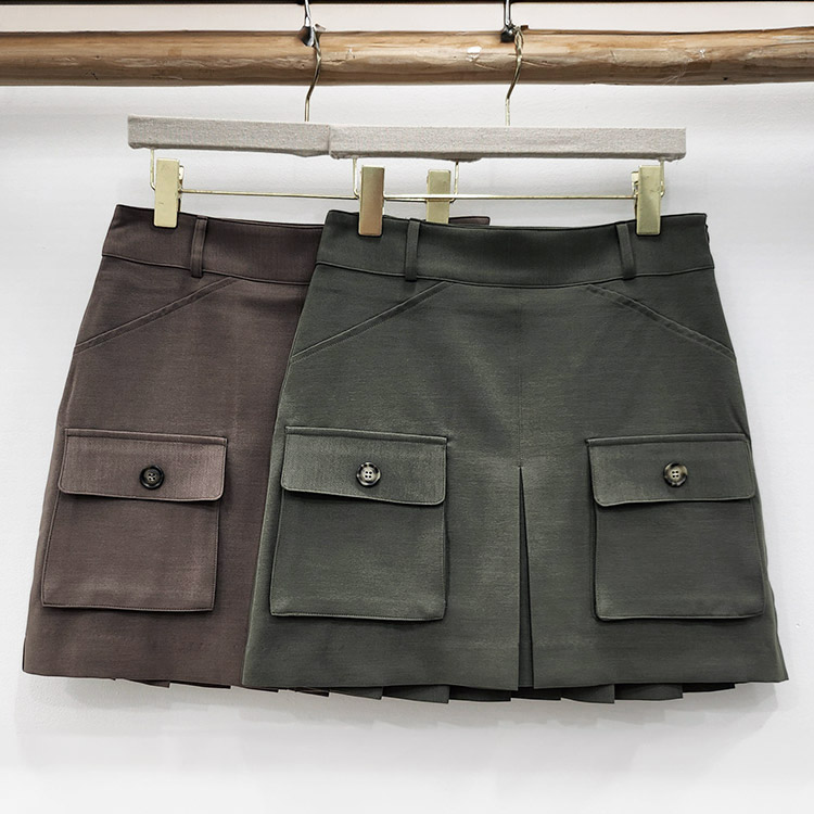 Ａライン 大きめポケット カーゴスカート 韓国ゴルフウェア

