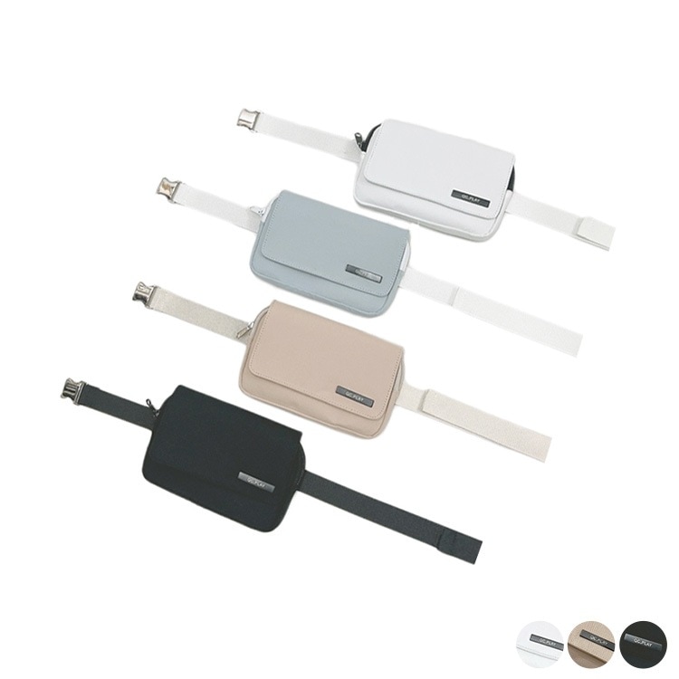 ベルト付き 収納 ウエストポーチ 韓国ゴルフウェア