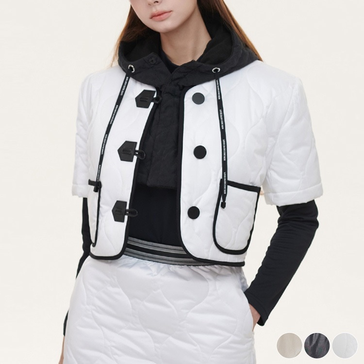 ジーフォア ゴルフ レディース 半袖 コート アウター ジャケット