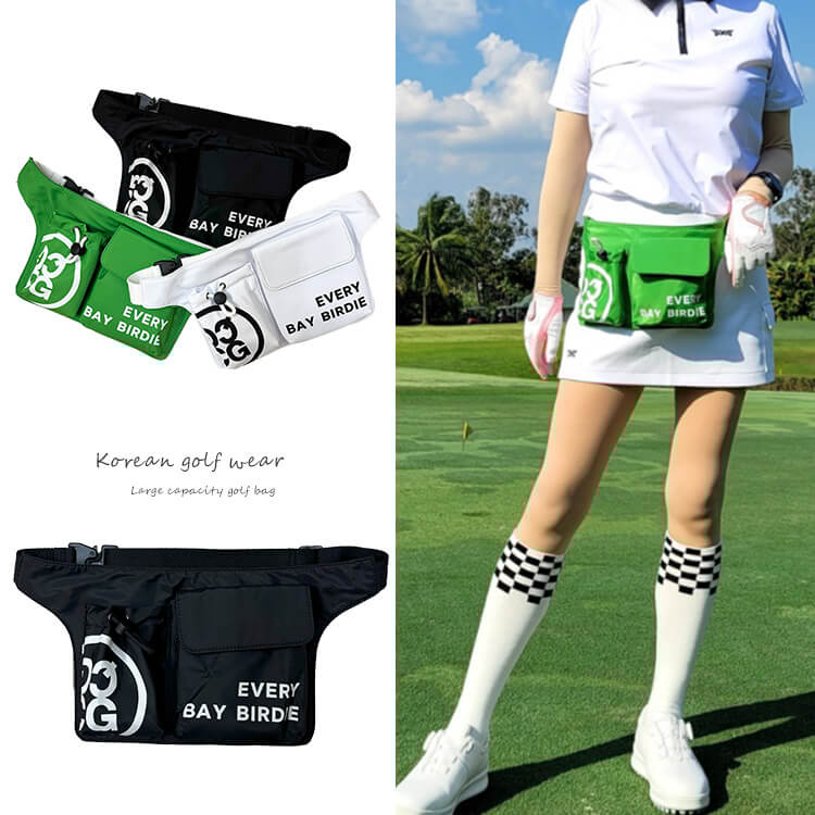 ゴルフ ウエストポーチ 大容量 薄型 韓国