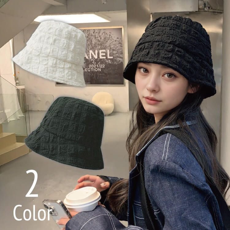 ふわくしゅ 韓国 バケットハット 帽子 レディース