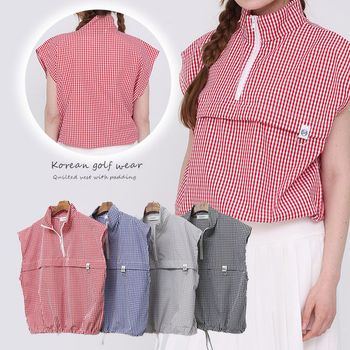 セットアップ可能！ ギンガムチェック ゴルフ トップス