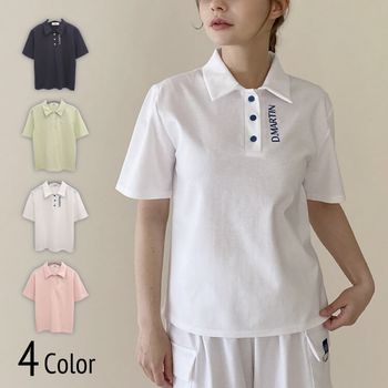 韓国 ゴルフ 半袖 ポロシャツ レディース