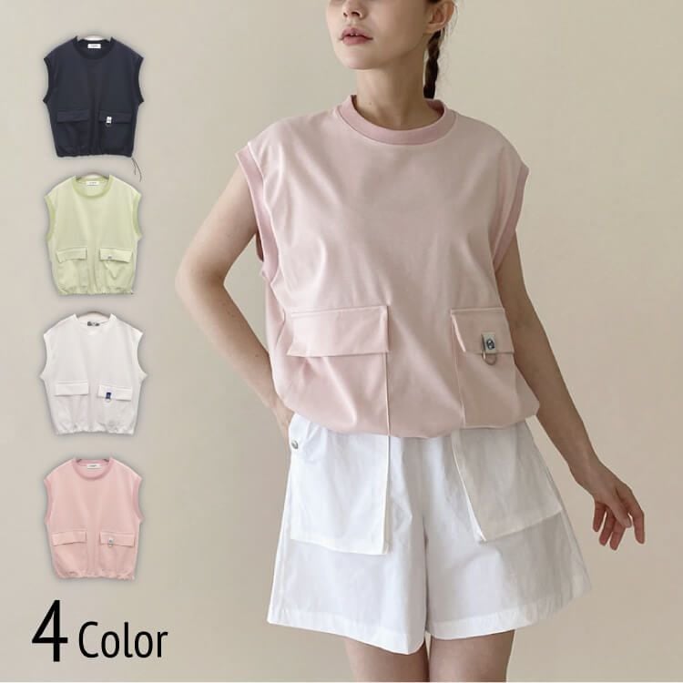 ゴルフ レディース 韓国 ノースリーブ ベスト