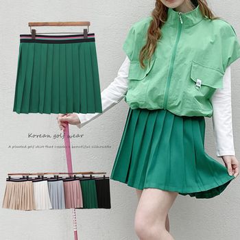 韓国 ゴルフウェア プリーツスカート レディース 春夏