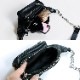 斜め掛け PUレザー チェーン ボディバッグ