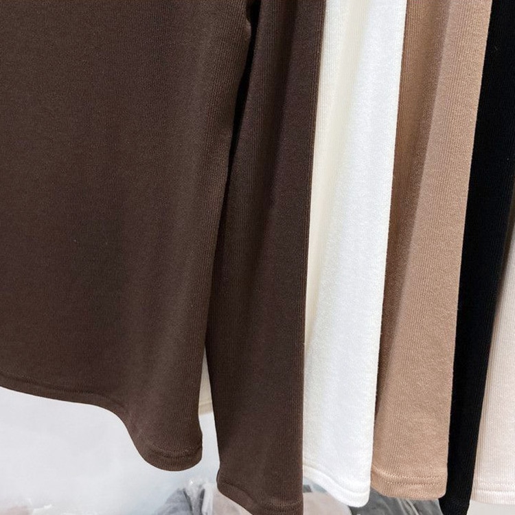 裏起毛 モックネック 長袖 ストレッチ Ｔシャツ