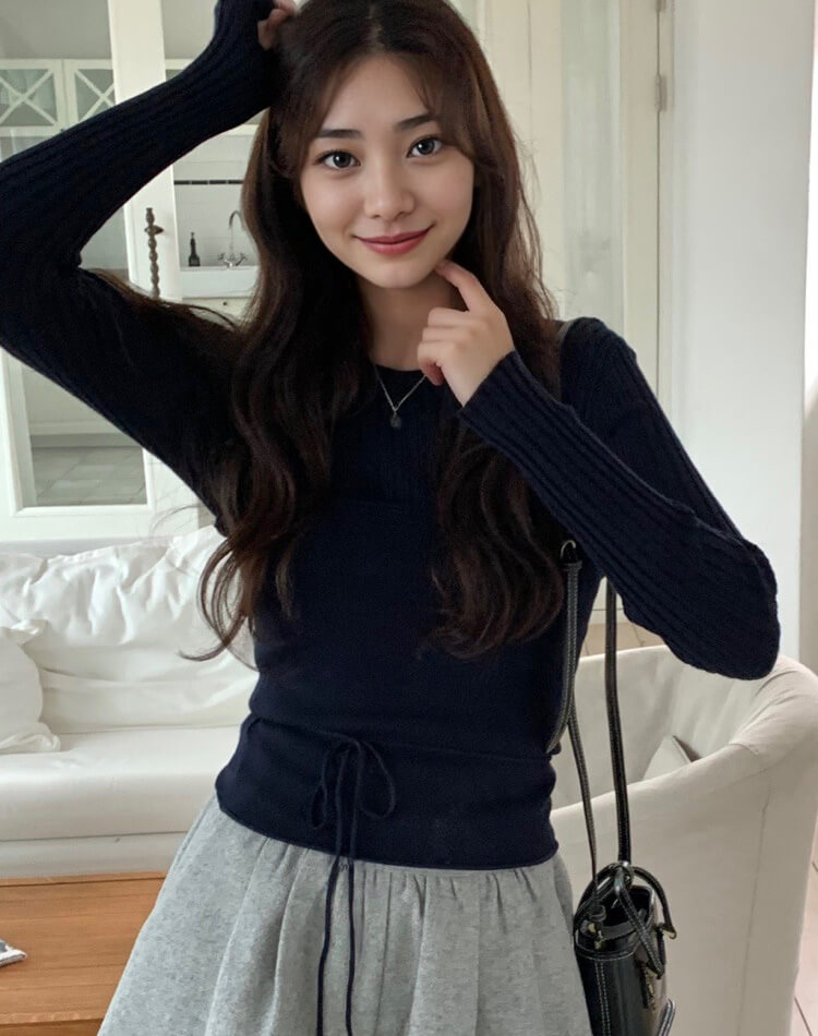 レイヤード ニット セット ビスチェ カットソー 

