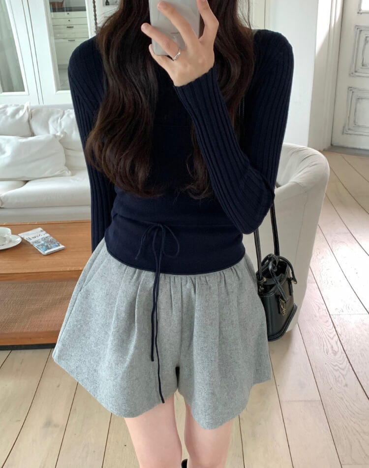 レイヤード ニット セット ビスチェ カットソー 

