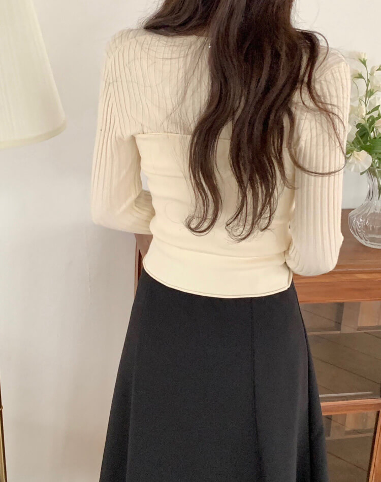 レイヤード ニット セット ビスチェ カットソー 

