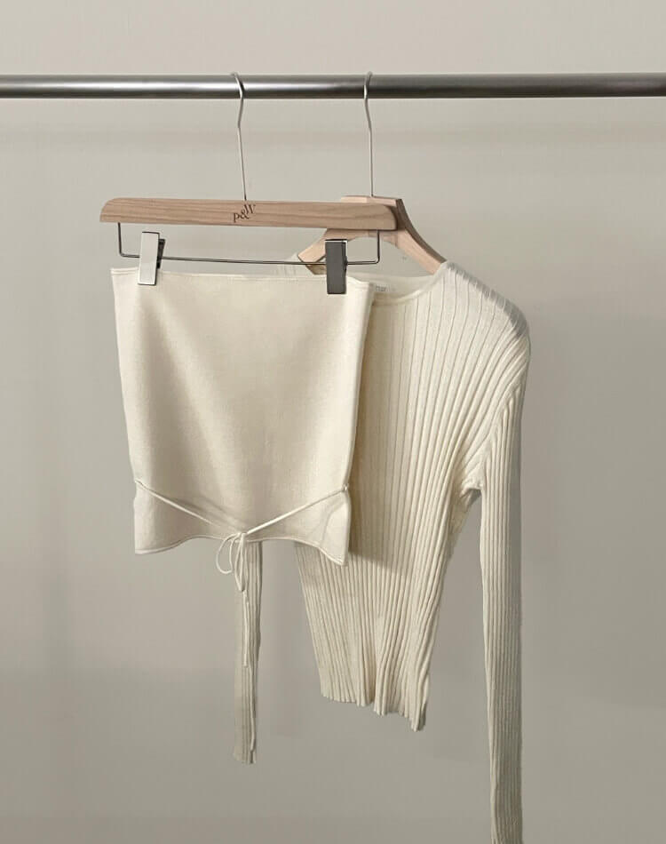 レイヤード ニット セット ビスチェ カットソー 

