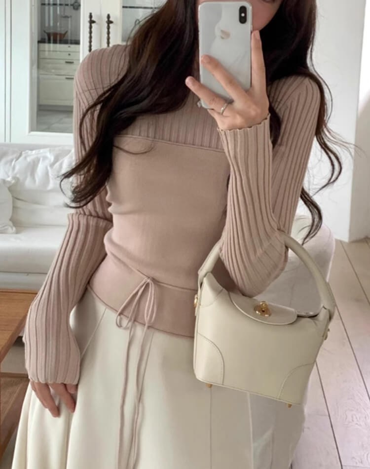 レイヤード ニット セット ビスチェ カットソー 

