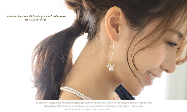 メール便送料無料 ピアス パール 揺れる