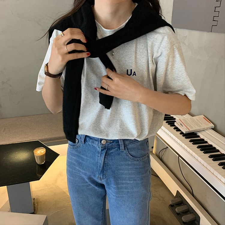 アルファベットプリント 半袖Tシャツ