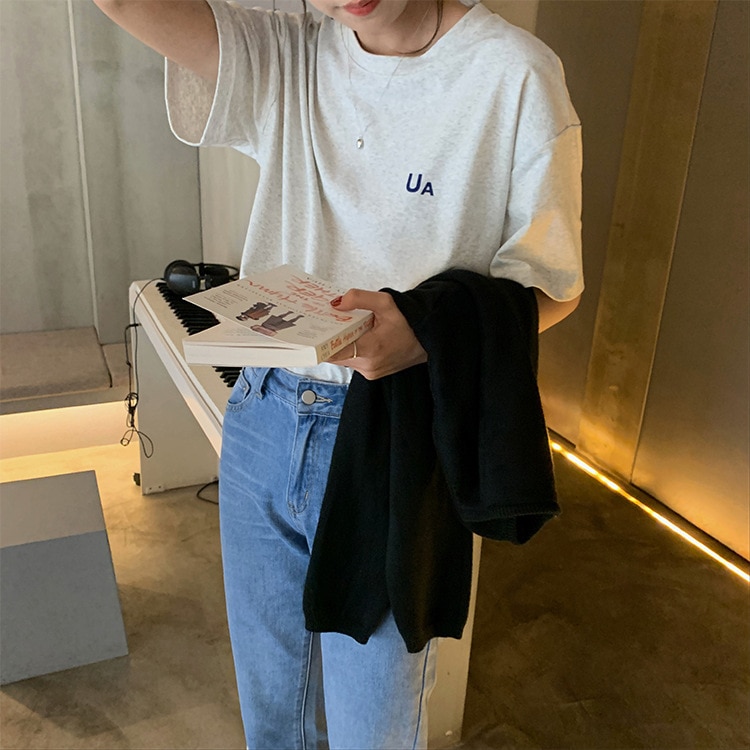 アルファベットプリント 半袖Tシャツ