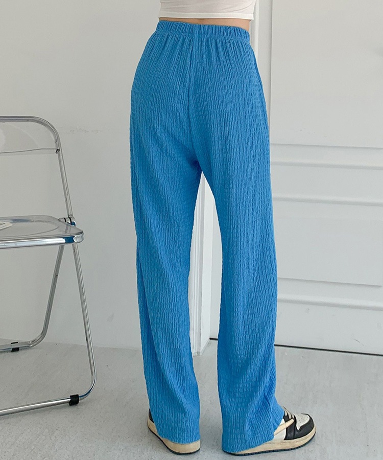 リンクルプリーツ ビビットカラー ワイドパンツ