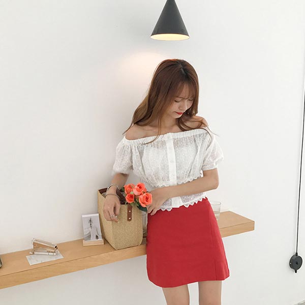 sherris/オフショルダートップス/ノースリーブカットソー/411080047