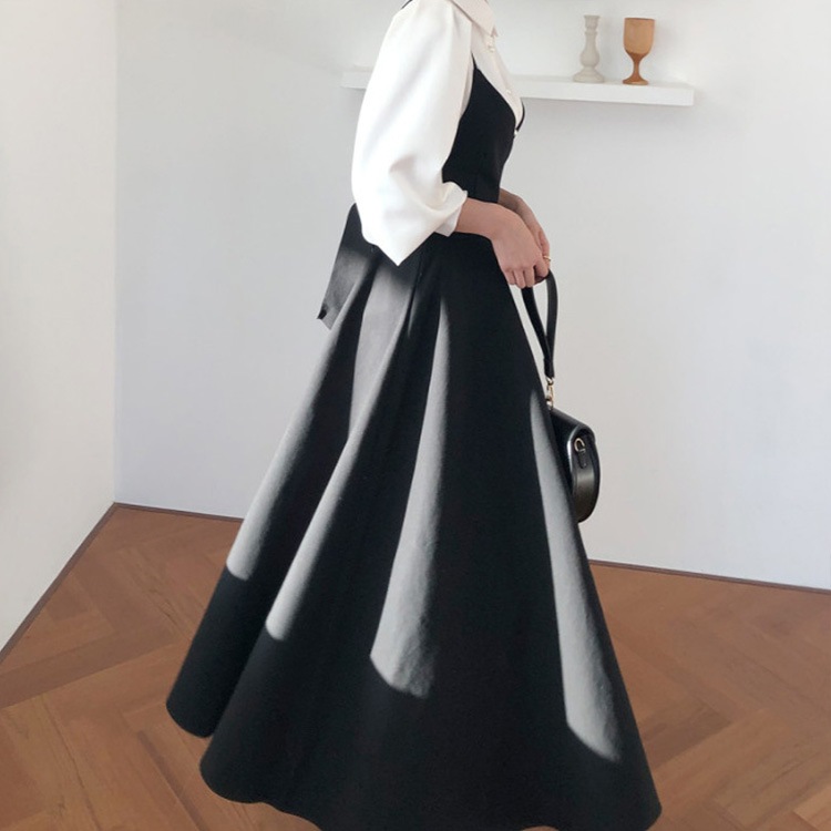 バックリボン フレア キャミソール ロングワンピース