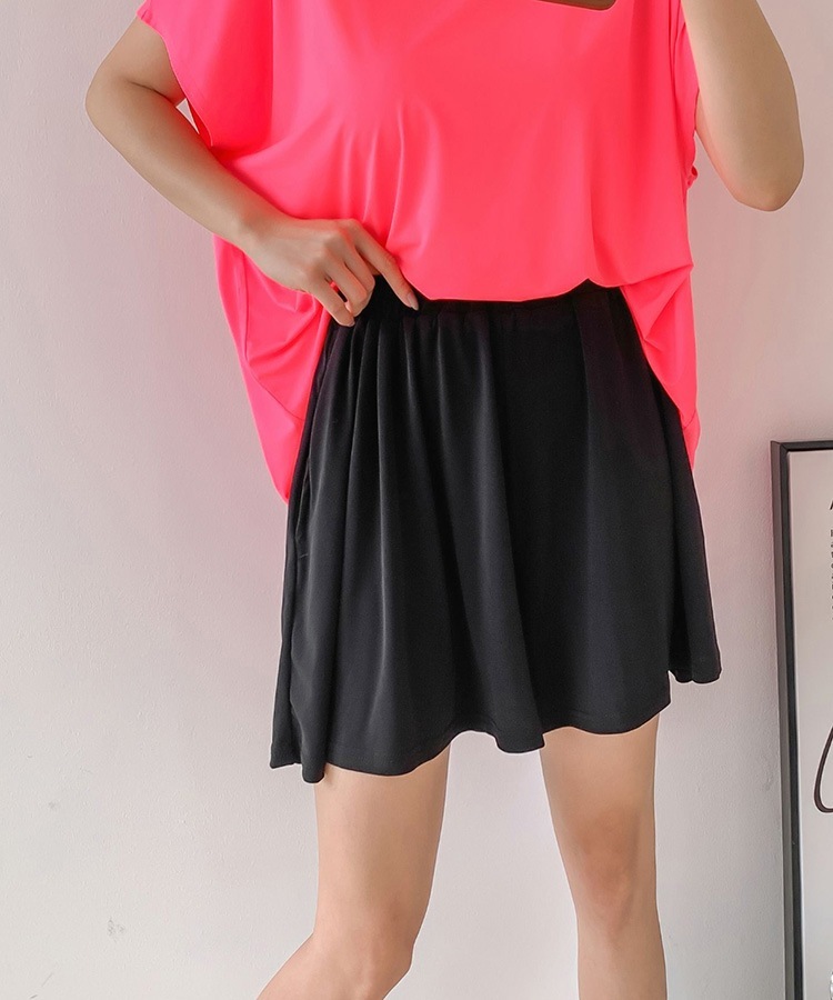 ショート丈 ビックフレア キュロットスカート

