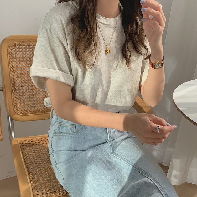 バックプリント 5分袖 Tシャツ