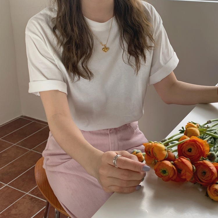 バックプリント 5分袖 Tシャツ