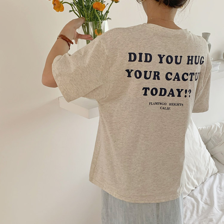 バックプリント 5分袖 Tシャツ