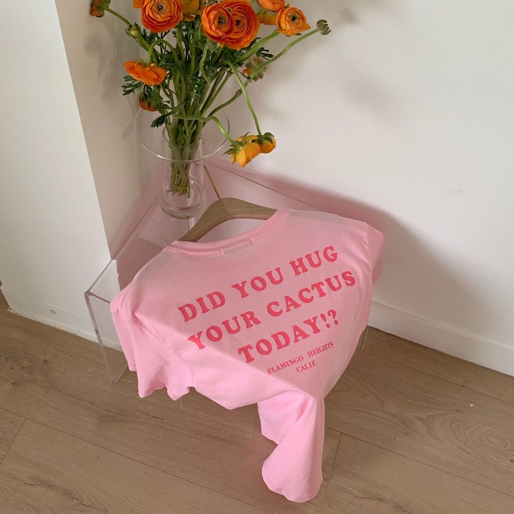 バックプリント 5分袖 Tシャツ