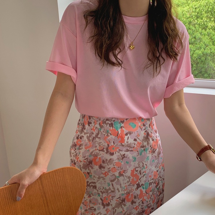 バックプリント 5分袖 Tシャツ