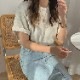バックプリント 5分袖 Tシャツ