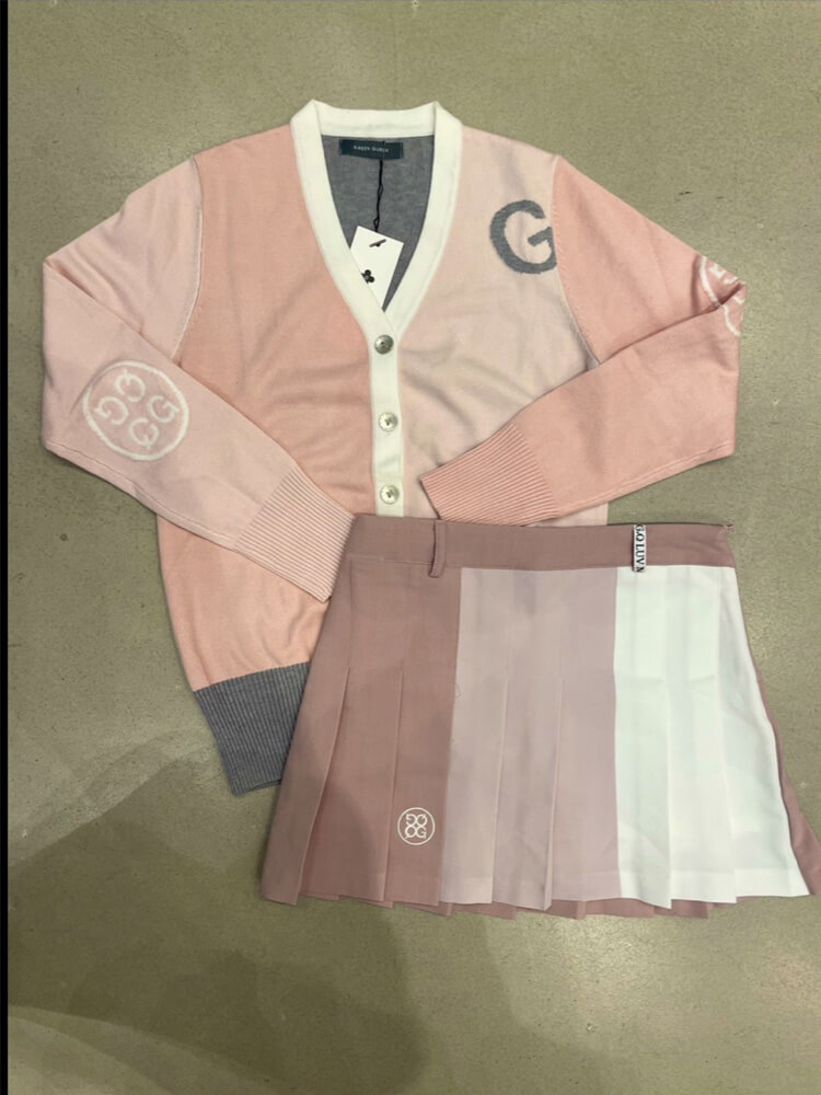 韓国ゴルフウェア グラデーションカラー プリーツ