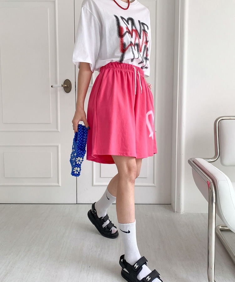 ダブルハート スウェット ハーフパンツ