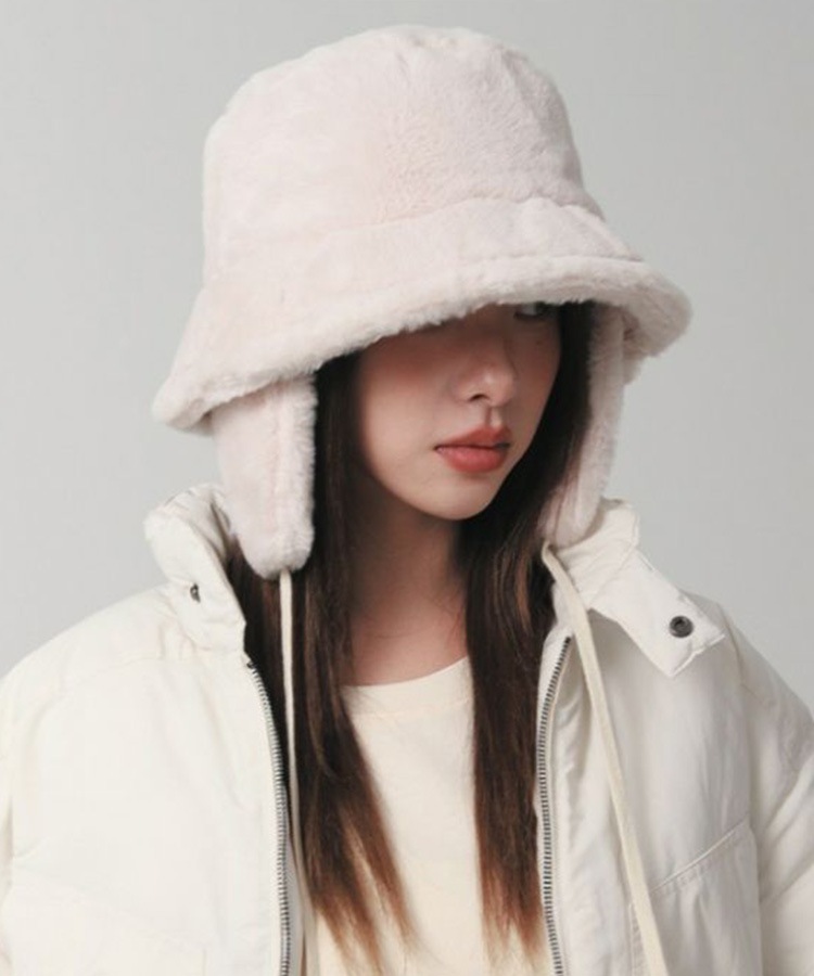 2way 取り外し イヤーマフ付き ファー ハット

